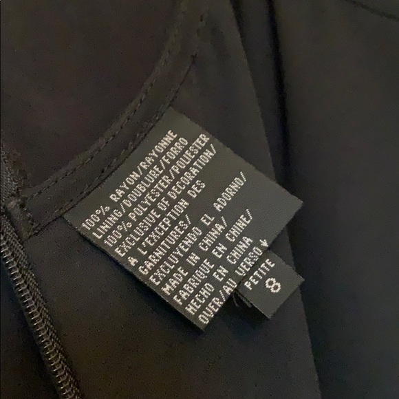 Liz Claiborne classic black dress petite size 8EUC - Picture 4 of 8